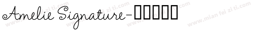 Amelie Signature字体转换